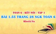 Bài 1.55 trang 28 SGK Toán 6 tập 1 Kết nối tri thức